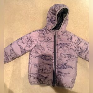 Carter's Gray Dinosaur Print Jacket boys 2t